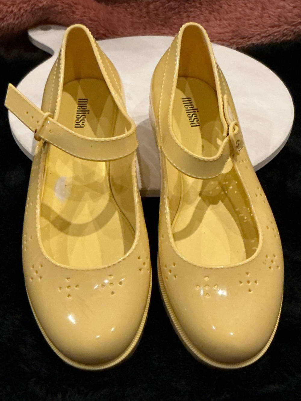 Melissa Yellow Patent Mary Jane Shoes Women’s Size 7